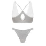 پشت ست شورت سوتین سفید جلو بازشو برند Kaur's Laurel کد:s322-2