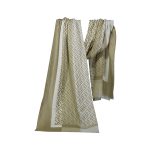 شال نخی کرم طرح Fendi کد:R103-6