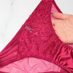 شورت ست گیپور لاکچری زرشکی برند Cenceka flower کد:s415-3