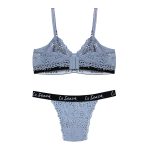 پشت ست گیپور طوسی فانتزی طرح La senza کد:s422-2