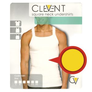 زیرپوش مردانه خشتی زرد clevent کد :u112-2