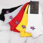 گلدوزی جوراب زنانه طرح لاک پشت مدل 1 بسته 5 عددی کد:sow156-9