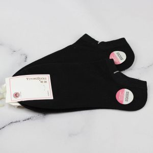 پارچه جوراب زنانه مشکی ساده کد:sow157-14
