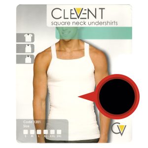 زیرپوش مردانه خشتی رنگ مشکی clevent کد :u112-8